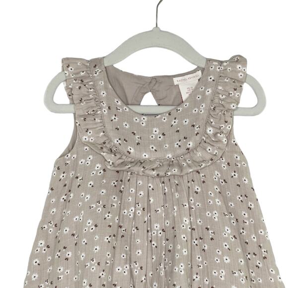 Rachel Ashwell 3T NEW Toddler Girls Beige Floral Ruffle Dress - Picture 4 of 11